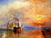 Joseph Mallord William Turner The fighting Temeraire tugged to her last berth to be broken up, oil painting picture wholesale
